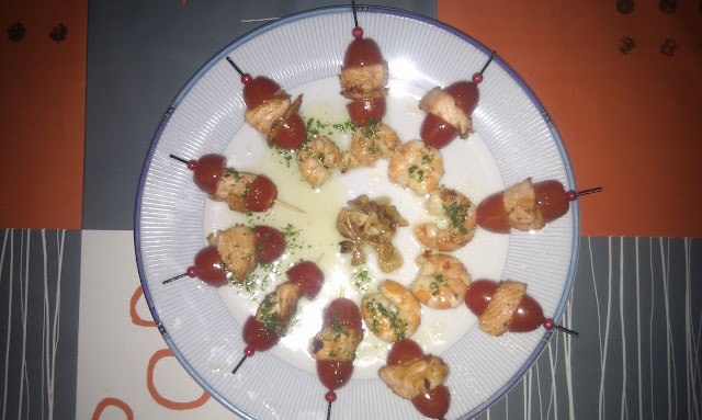 Banderillas de salmón y langostino - Receta Fácil Paso a Paso