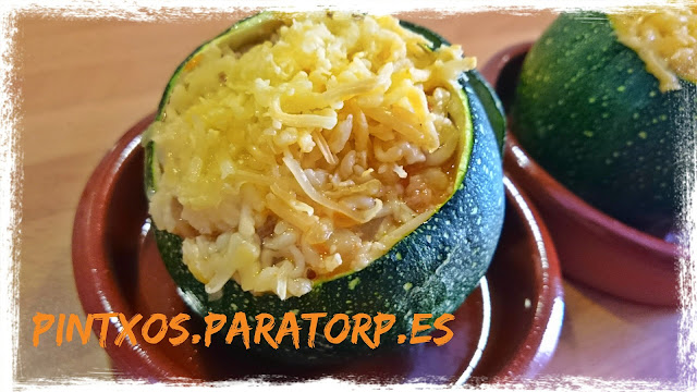 Calabacines redondos rellenos