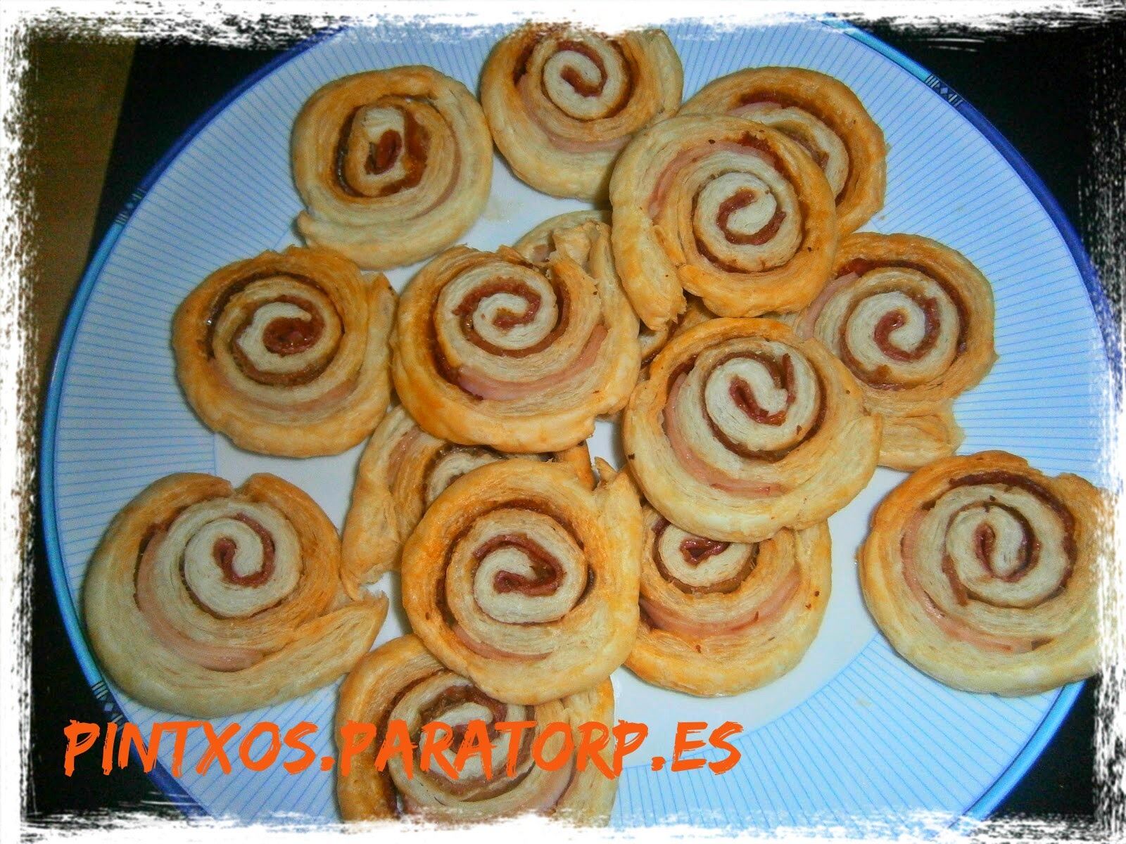Espirales de hojaldre con embutido - Receta Fácil Paso a Paso
