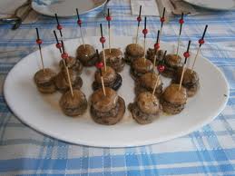 "Hamburguesas" de champiñon y jamon serrano