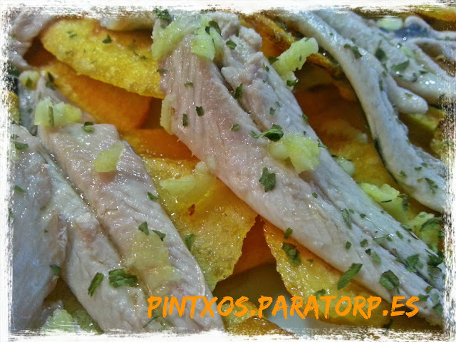 Pintxo de boquerones en vinagre