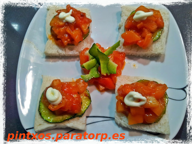 Pintxo de calabacín y tomate - Receta Fácil Paso a Paso