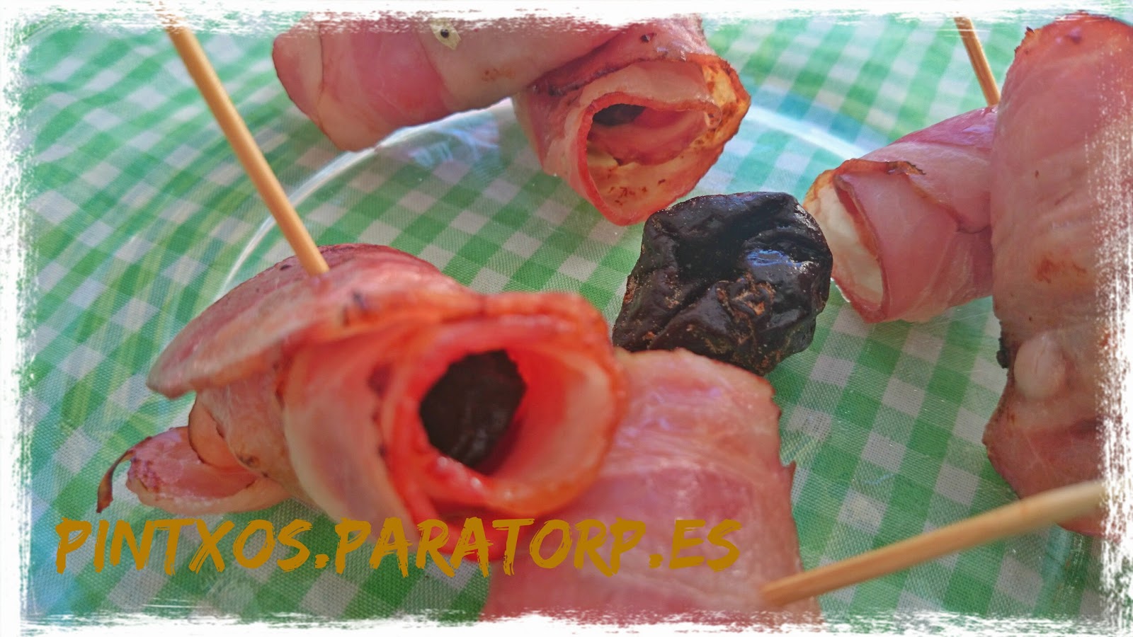 Pintxo de ciruelas pasas y bacon - Receta Fácil Paso a Paso