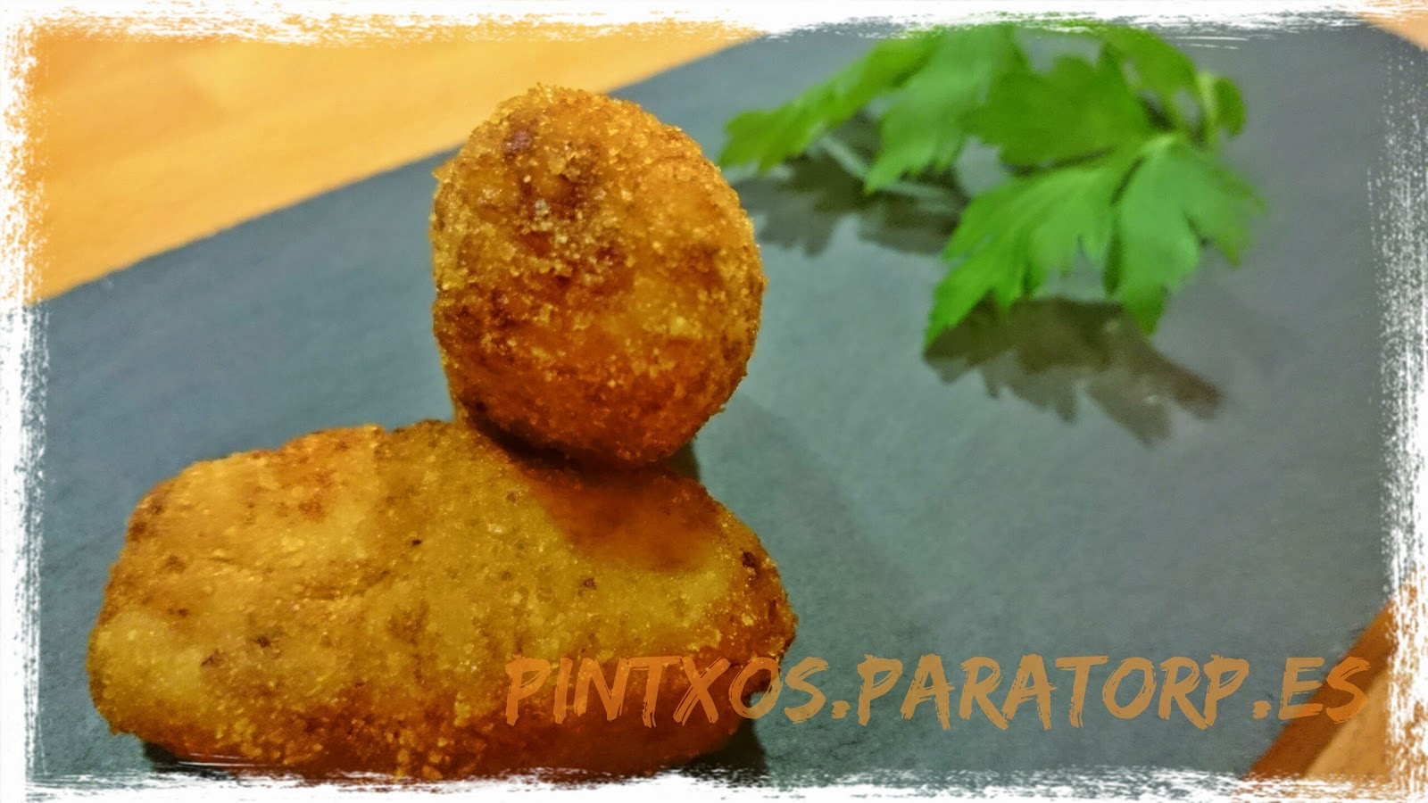 Pintxo de croquetas de jamón