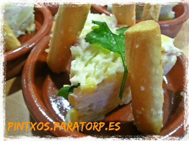 Pintxo de ensaladilla de patata (rusa) - Receta Fácil Paso a Paso