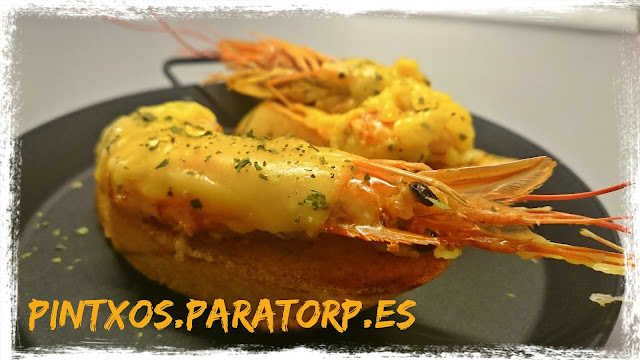 Pintxo de langostino con queso - Receta Fácil Paso a Paso