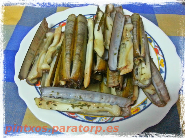 Pintxo de navajas a la plancha - Receta Fácil Paso a Paso