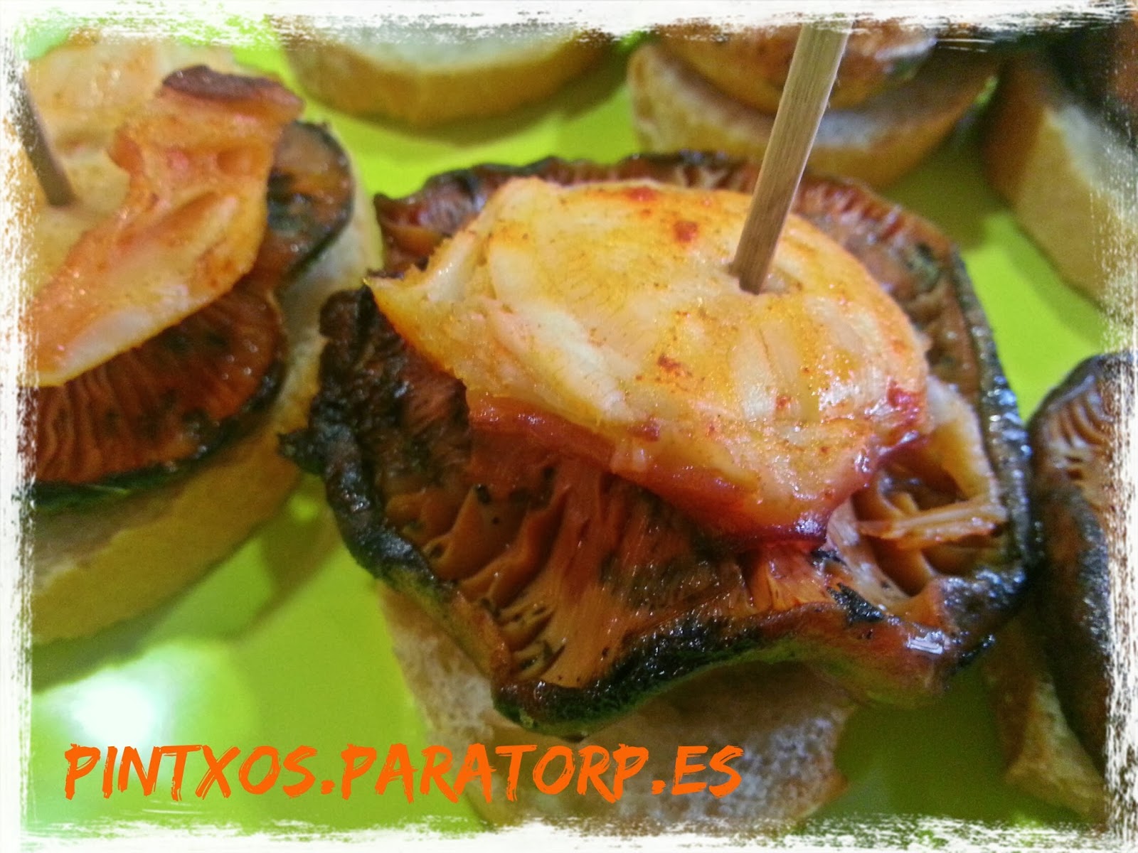 Pintxo de níscalo y pulpo
