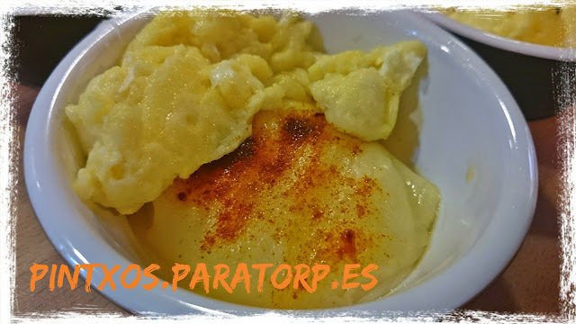 Pintxo de queso provolone y revuelto - Receta Fácil Paso a Paso