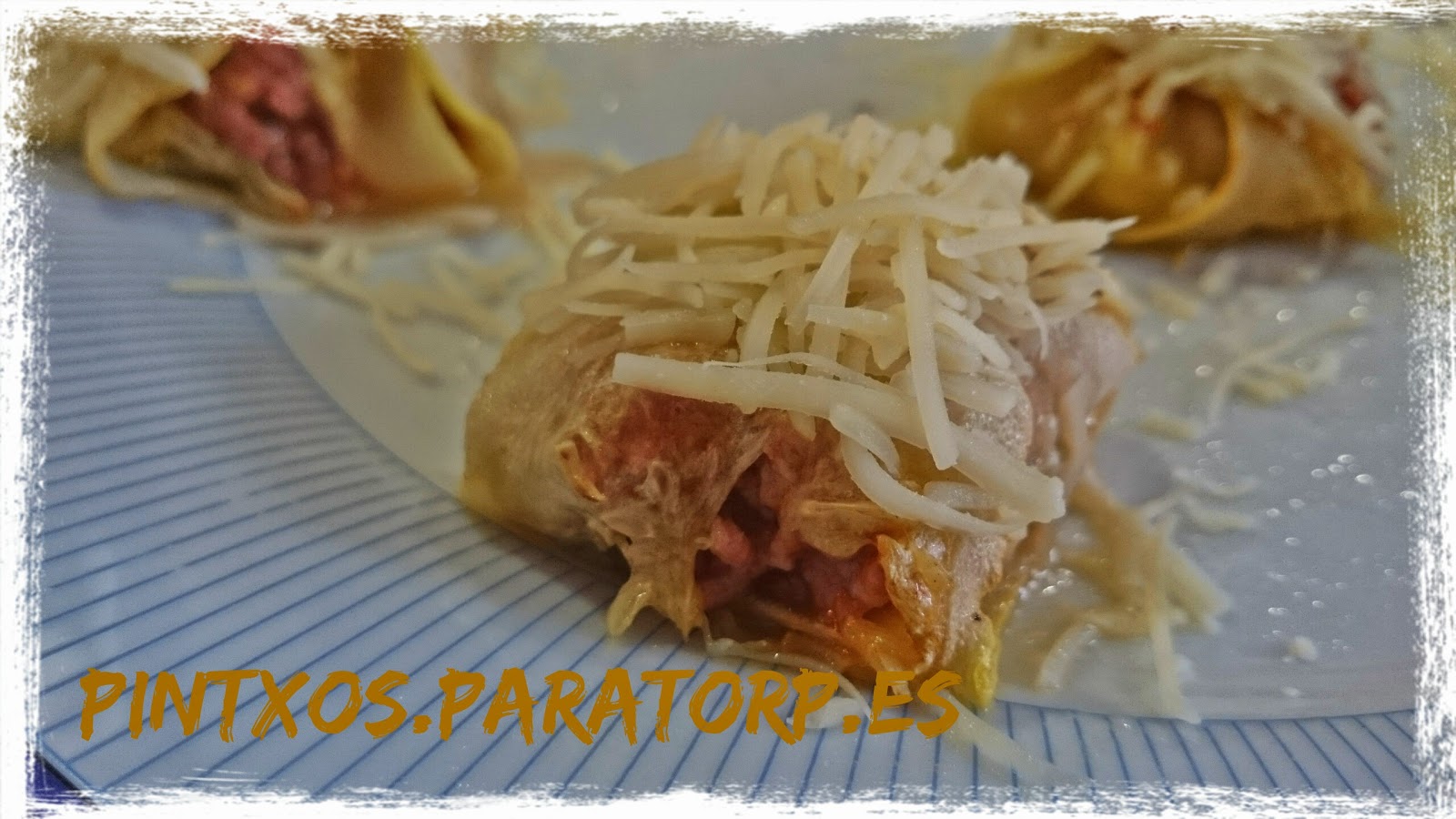 Pintxo de ravioli de calabacín relleno de carne - Receta Fácil Paso a Paso